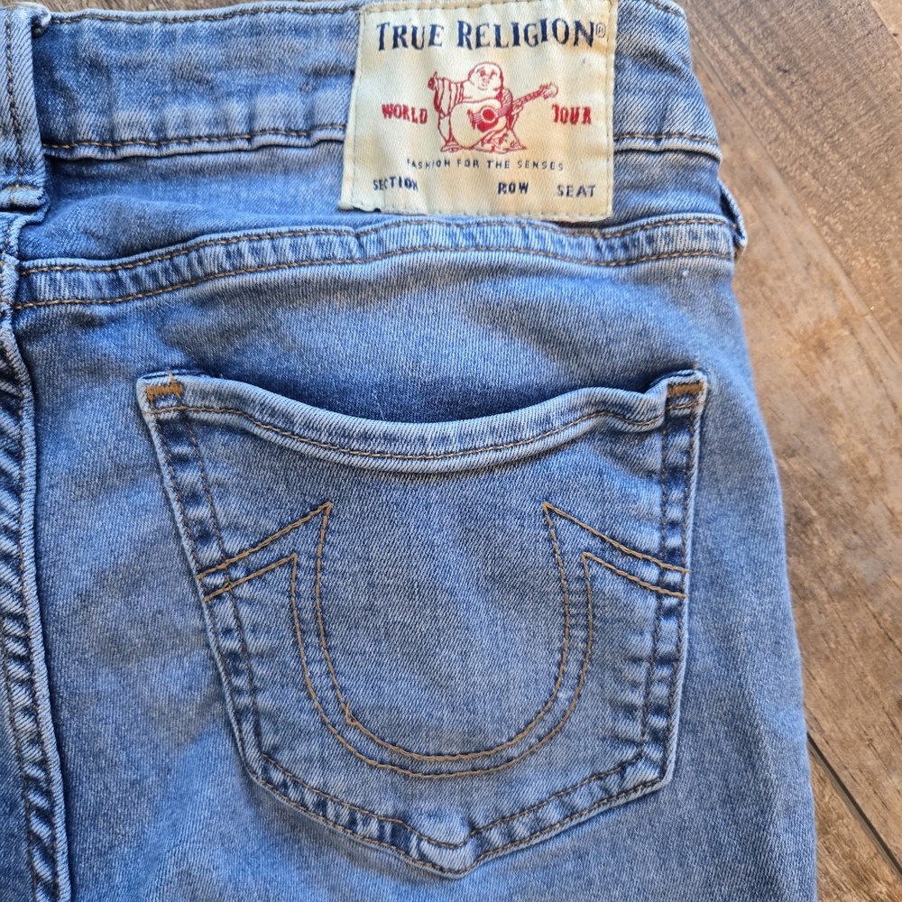 TRUE RELIGION Classic Blue Women's Stella Mid Rise Jeans. SIZE 28.